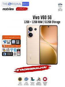 Vivo V60 5G - 12GB RAM - 512GB Storage - Easy Monthly Installments - PTA Approved - 1 Year Official Warranty - The Original Bro Mobiles - TOB70